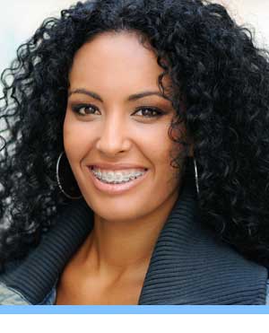 Adult Treatment woman with braces Elite Orthodontics San Diego CA